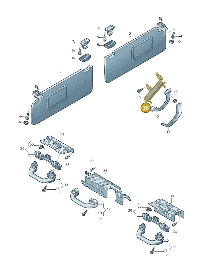 7N0860978B — Volkswagen Sharan (2015-2022) diagram 689857500, position 18