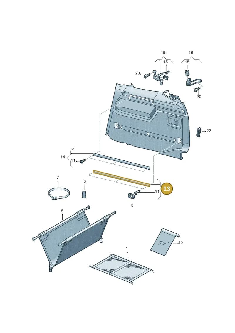 7N0861589 — Volkswagen Sharan (2015-2022) diagram 689861300, position 13