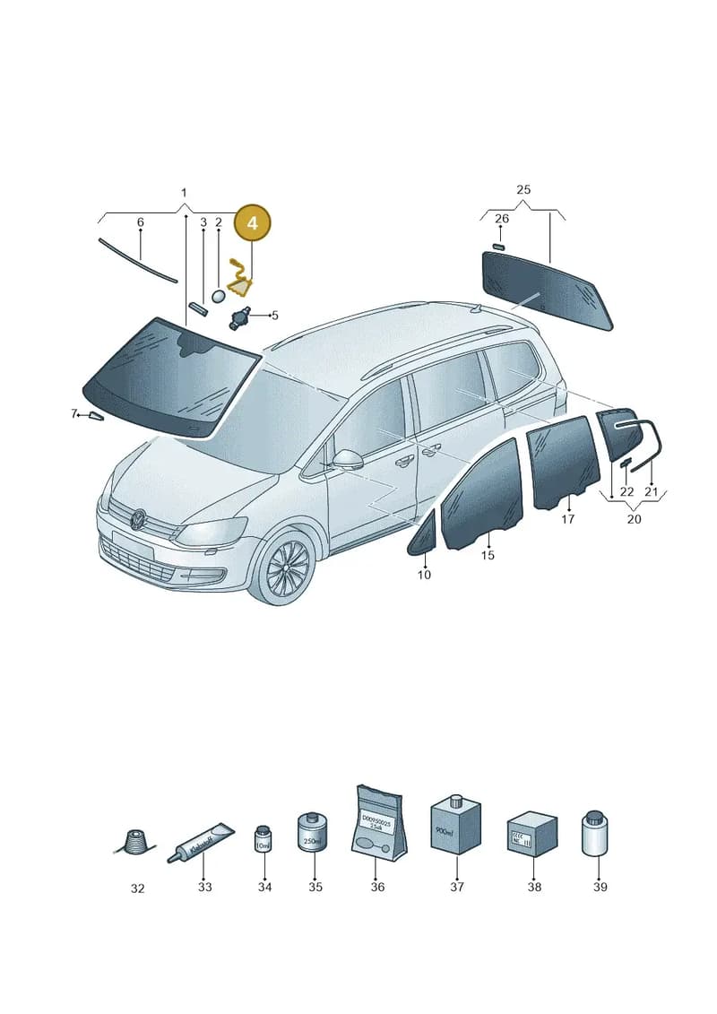 7N0862505 — SEAT Alhambra (2015-2022) diagram 863845000, position 4