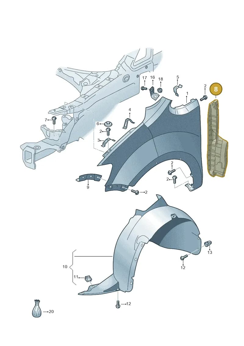 7N0864235C — SEAT Alhambra (2015-2022) diagram 689821000, position 8