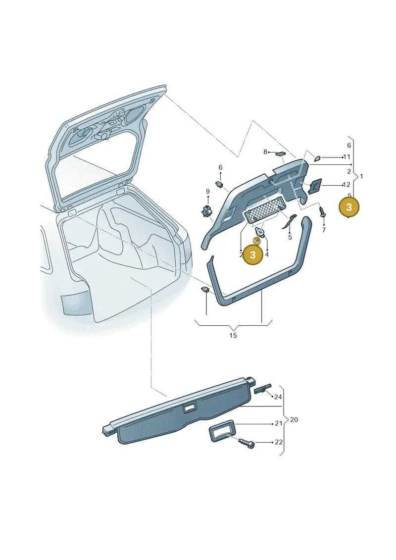 7N086705482V — Volkswagen Touran 2.0 (2010-2015) diagram 694868000, position 3