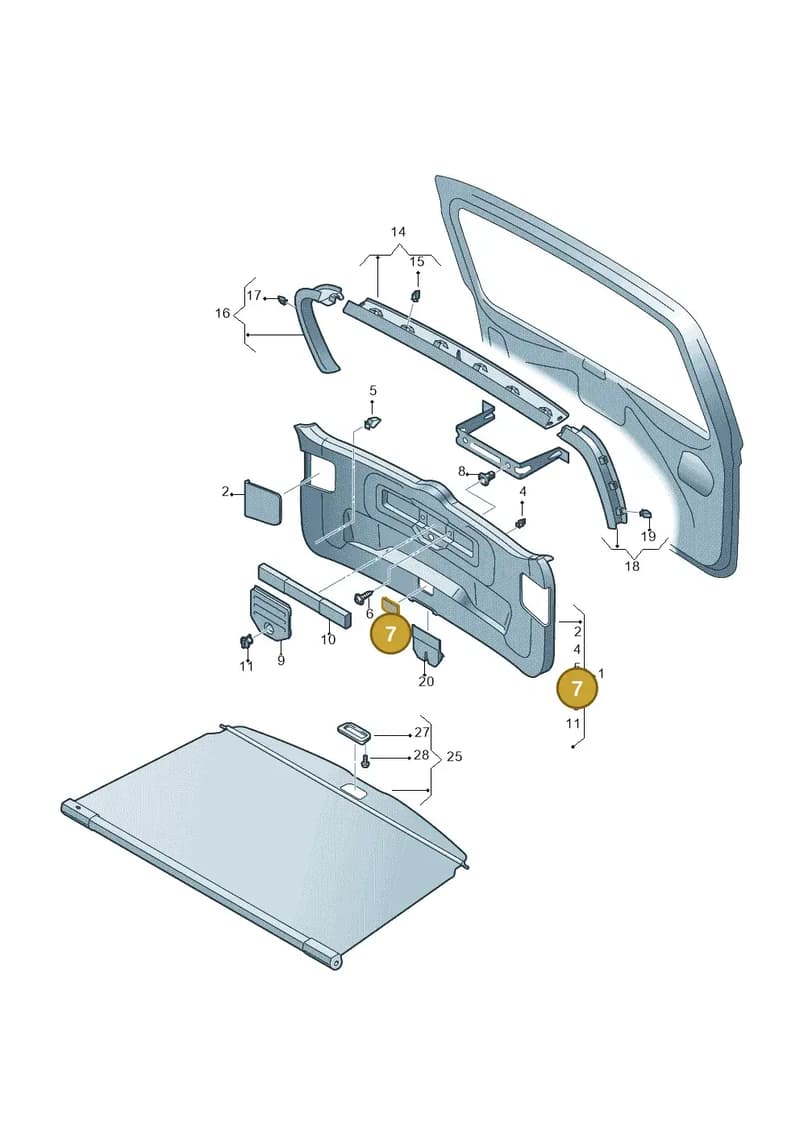 7N086714082V — SEAT Alhambra (2015-2022) diagram 689867800, position 7