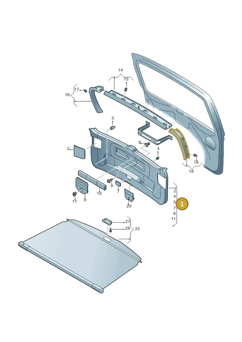 7N0867601A82V — SEAT Alhambra (2015-2022) diagram 689867800, position 1