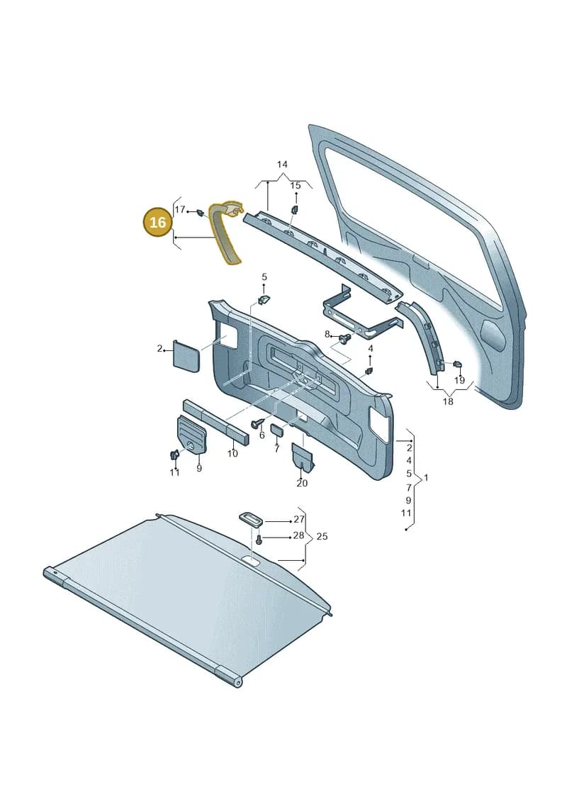 7N086770382V — SEAT Alhambra (2015-2022) diagram 689867800, position 16