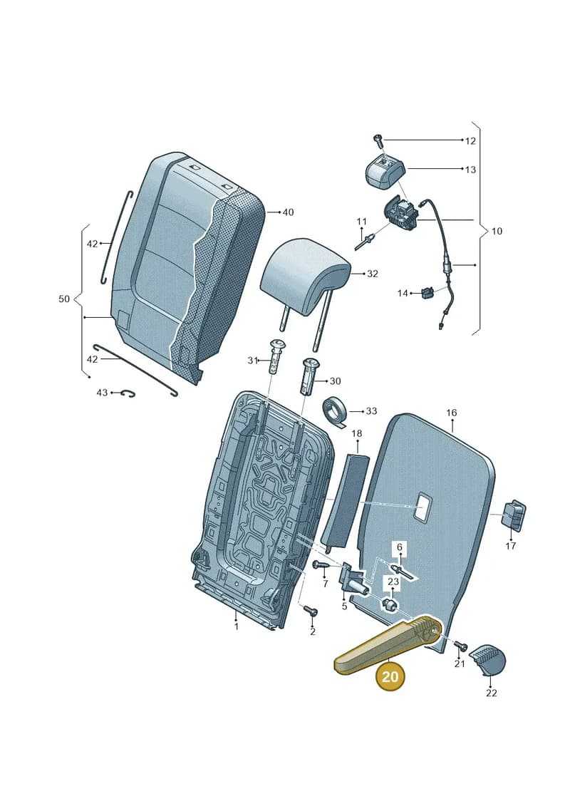 7N0883082EGJX — Volkswagen Sharan (2015-2022) diagram 863883500, position 20