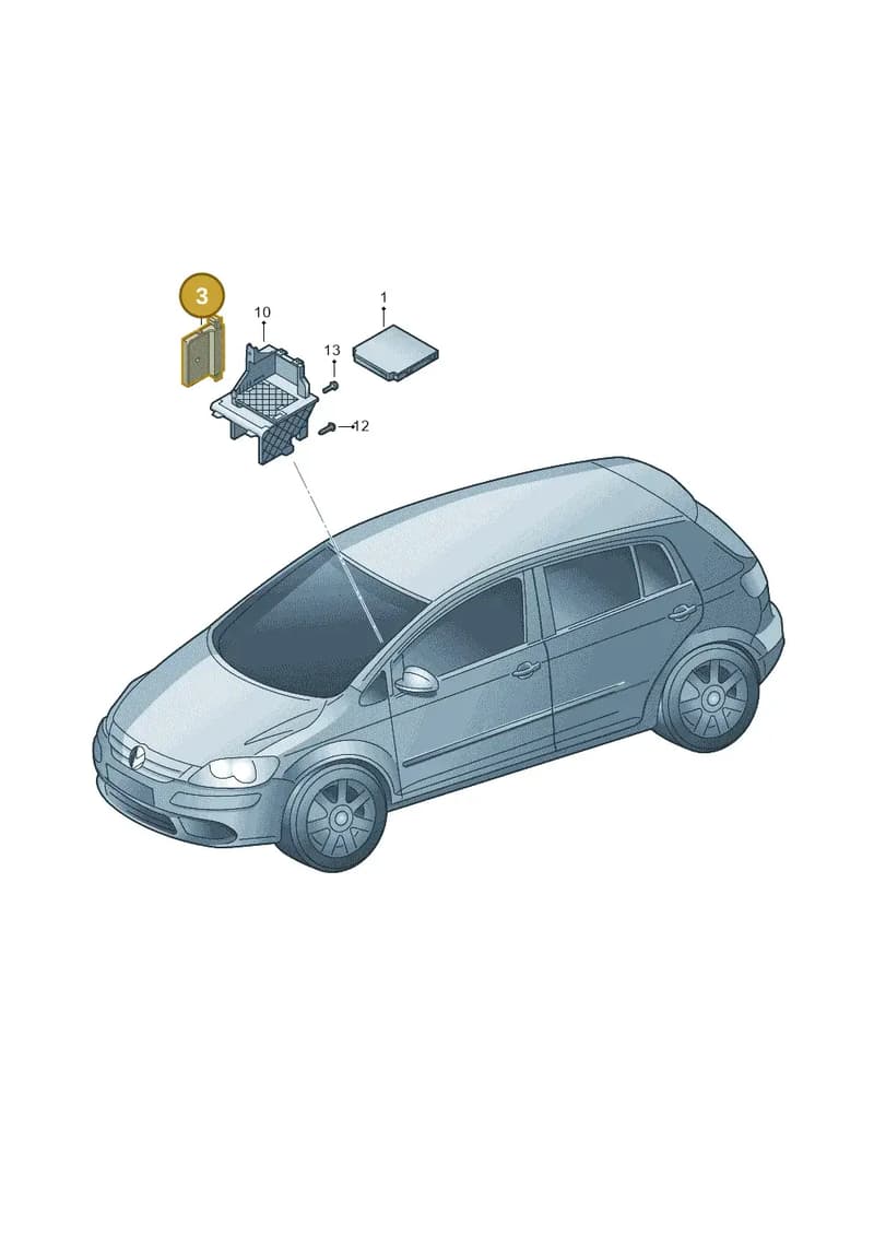 7N0907530AK — Volkswagen Golf Plus (2011-2014) diagram 650937500, position 3