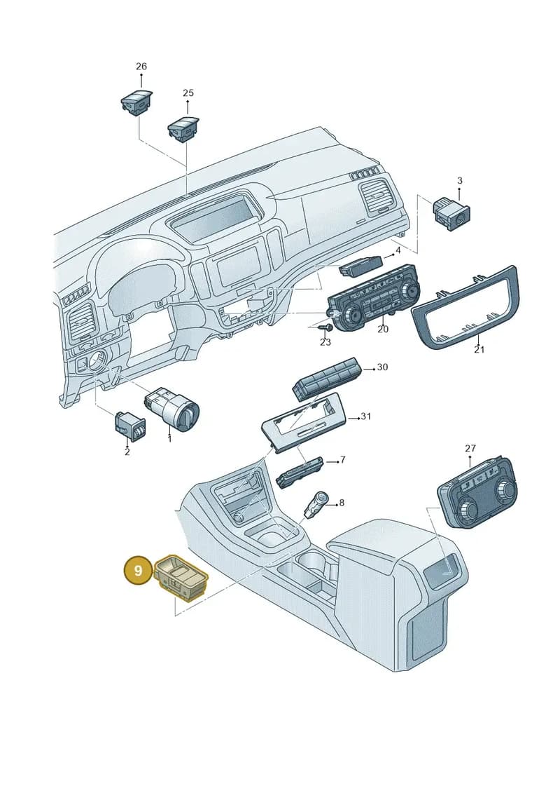 7N0927225DXSK — SEAT Alhambra (2015-2022) diagram 689941500, position 9