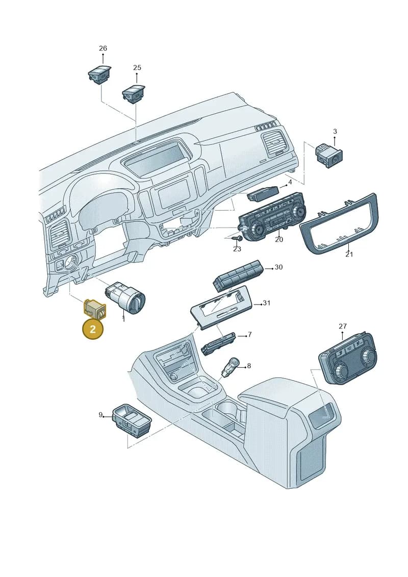 7N0941333REH — Volkswagen Sharan (2015-2022) diagram 689941500, position 2