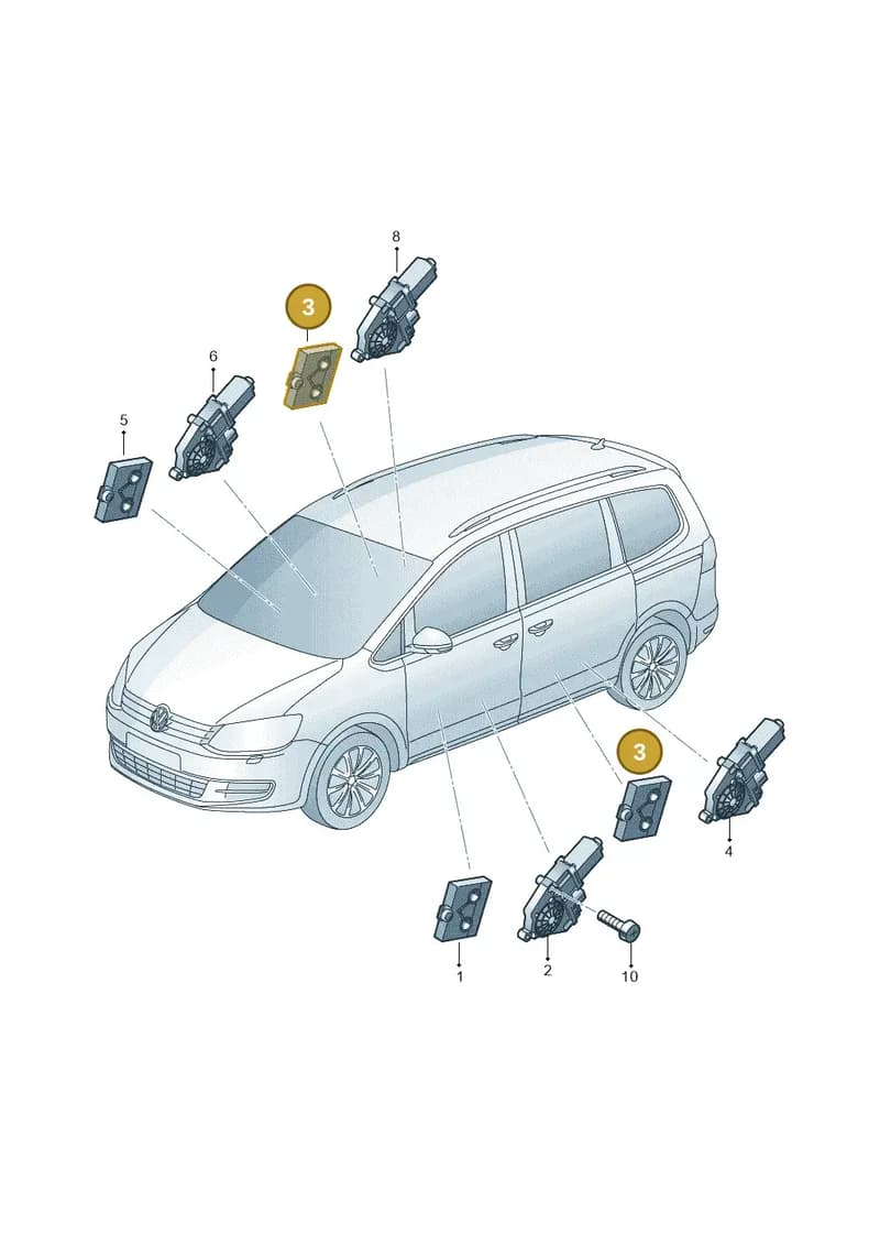 7N0959794L000 — Volkswagen Sharan (2015-2022) diagram 689959150, position 3
