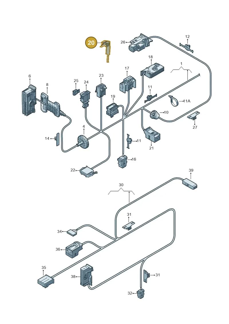 7N0971615D — Volkswagen Sharan (2015-2022) diagram 689972330, position 20