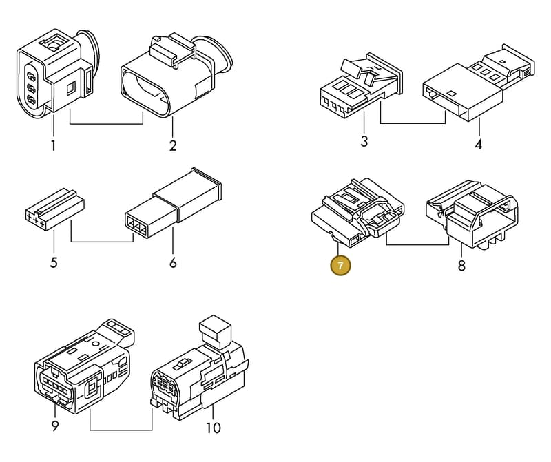 7N0972703A — Volkswagen 1J0 platform diagram 198970410, position 7