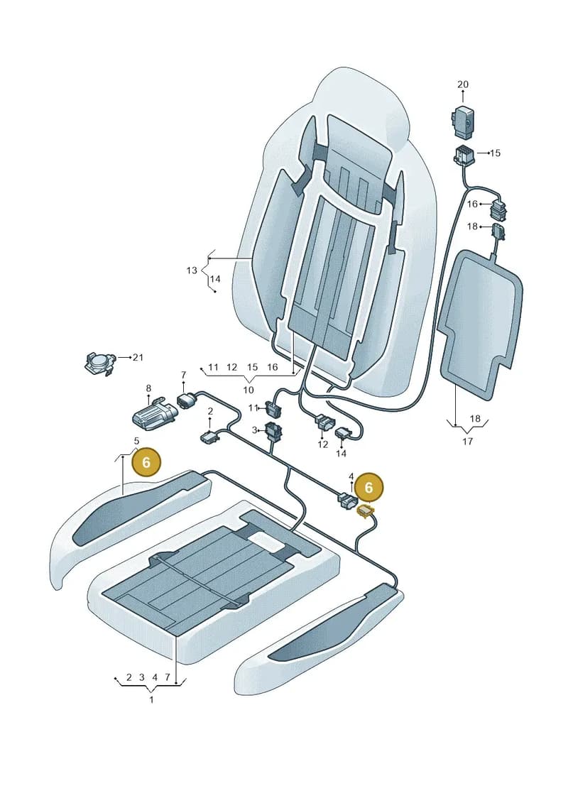 7N0972703A — Audi A8 (2017-2025) diagram 838963040, position 6