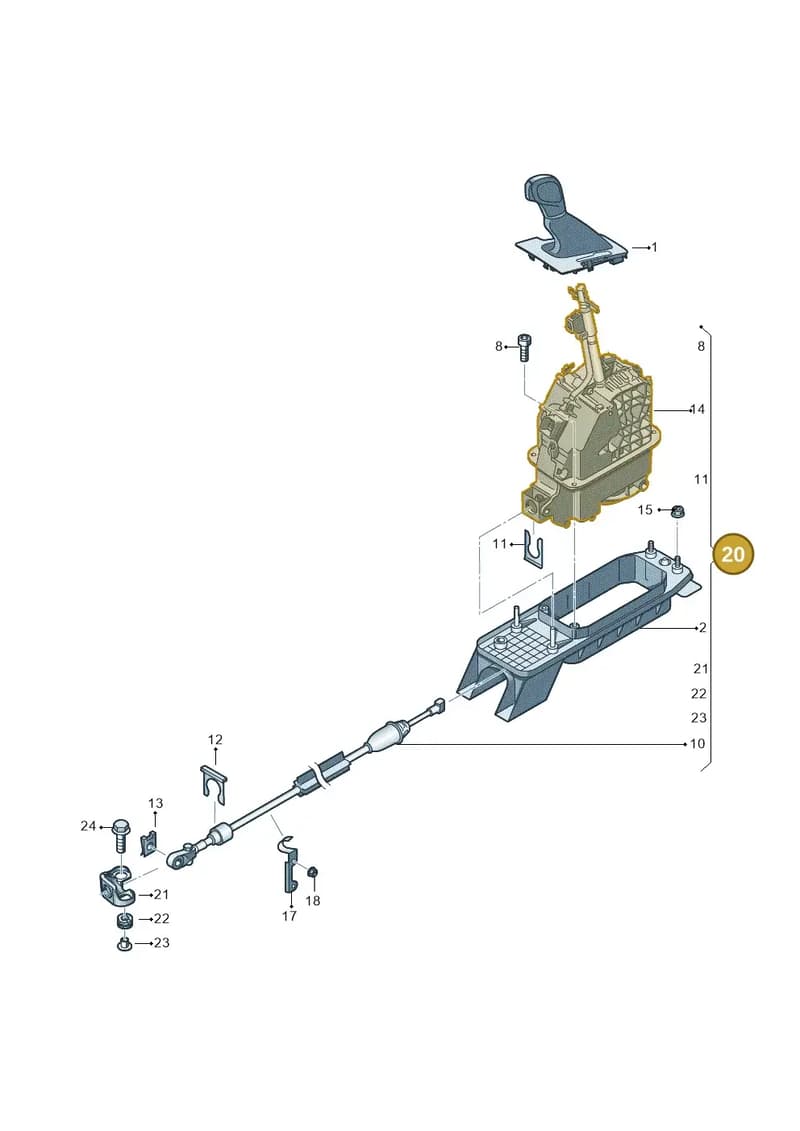 7N1713025J — Volkswagen Tiguan (2011-2018) diagram 719713100, position 20