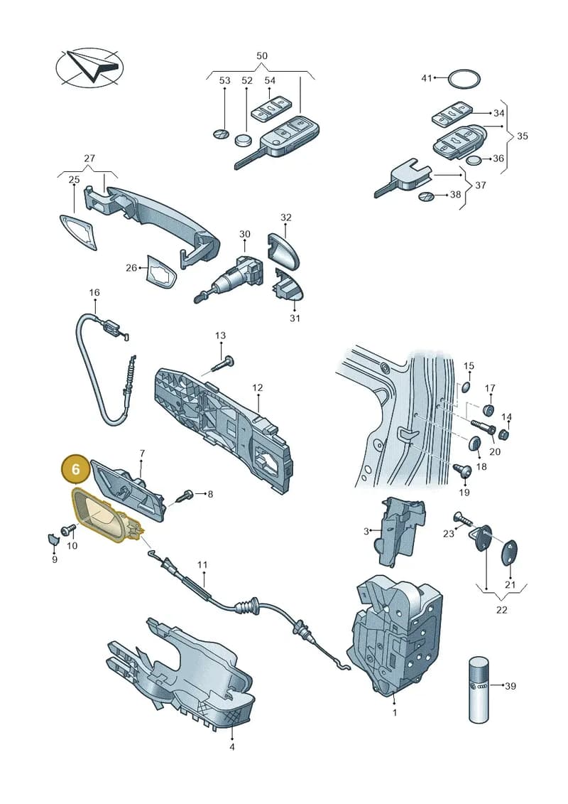 7N1837113FUBN — Volkswagen Sharan (2015-2022) diagram 651837000, position 6