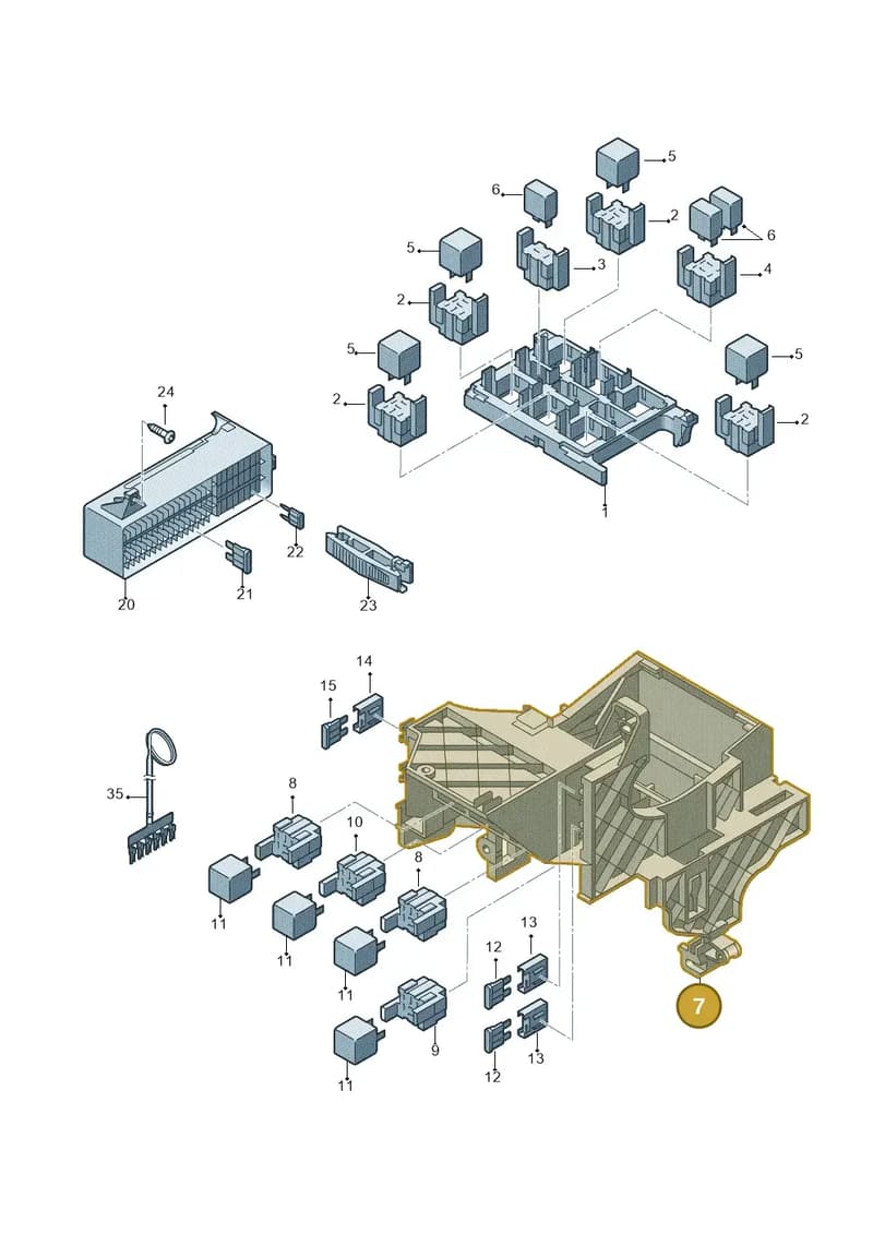 7N1959503A — Volkswagen Sharan (2015-2022) diagram 689937100, position 7