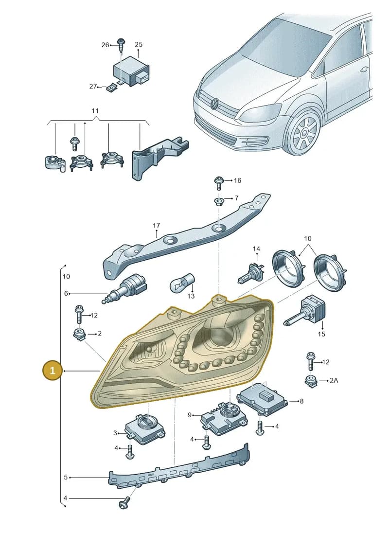 7N2941044D — Volkswagen Sharan (2015-2022) diagram 689941200, position 1
