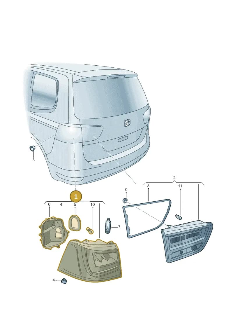 7N5945208 — SEAT Alhambra (2015-2022) diagram 878945000, position 1