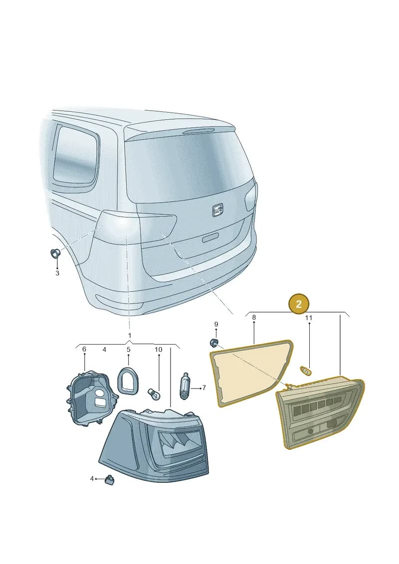 7N5945307A — SEAT Alhambra (2015-2022) diagram 878945000, position 2