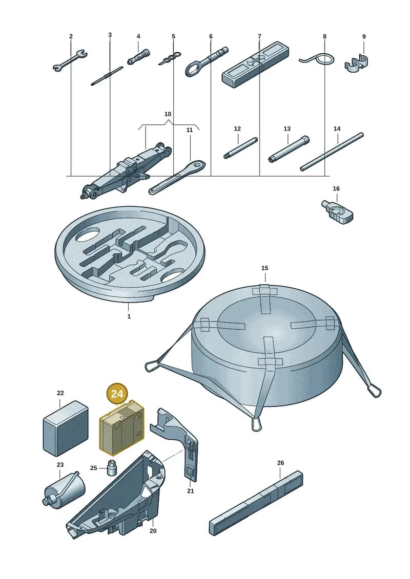 7P0012617C — Audi RS e-tron GT (2020-2025) diagram 4j1011100, position 24