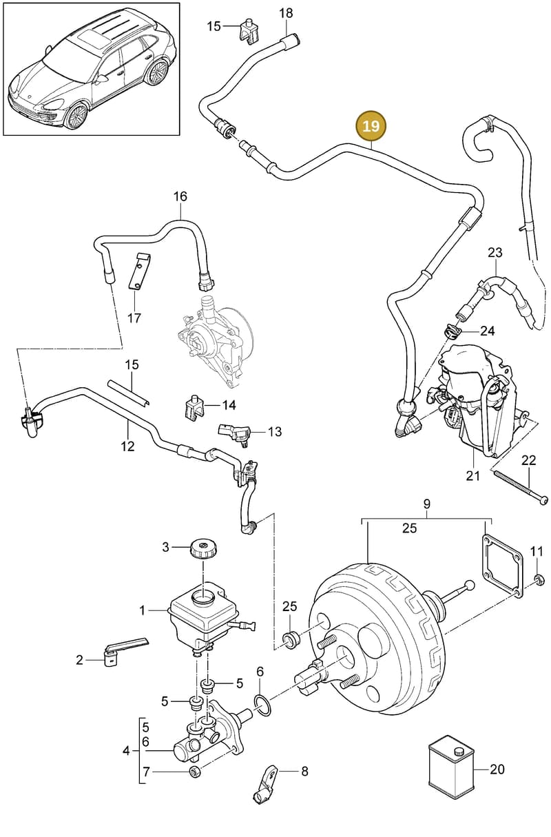 7P0614215B — Porsche Cayenne (2010-2018) diagram p37604000, position 19
