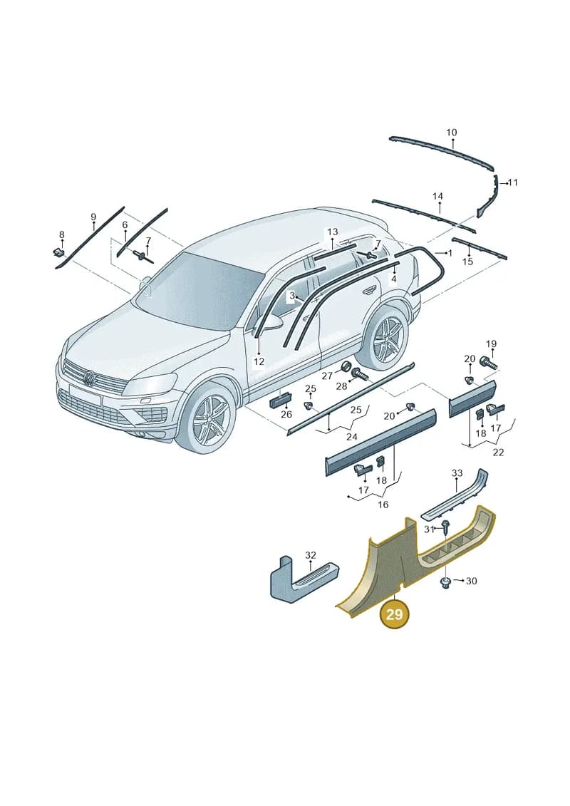 7P0853846FNX1 — Volkswagen Touareg (2014-2018) diagram 787853000, position 29