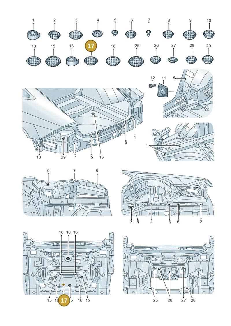 7P0899183 — Audi RS7 Sportback (2019-2025) diagram 435803360, position 17