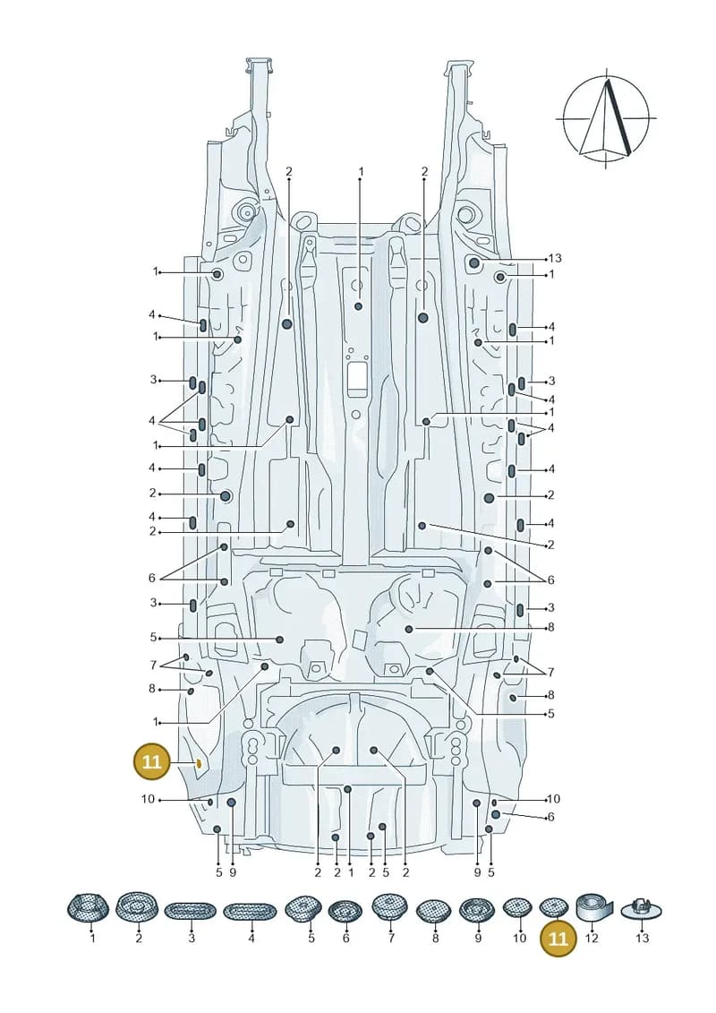 7P0899183 — Volkswagen T-Roc (2017-2025) diagram 813803350, position 11