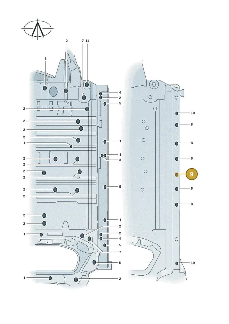 7P0899183 — Audi Q6 e-tron (2023-2025) diagram f5s803037, position 9