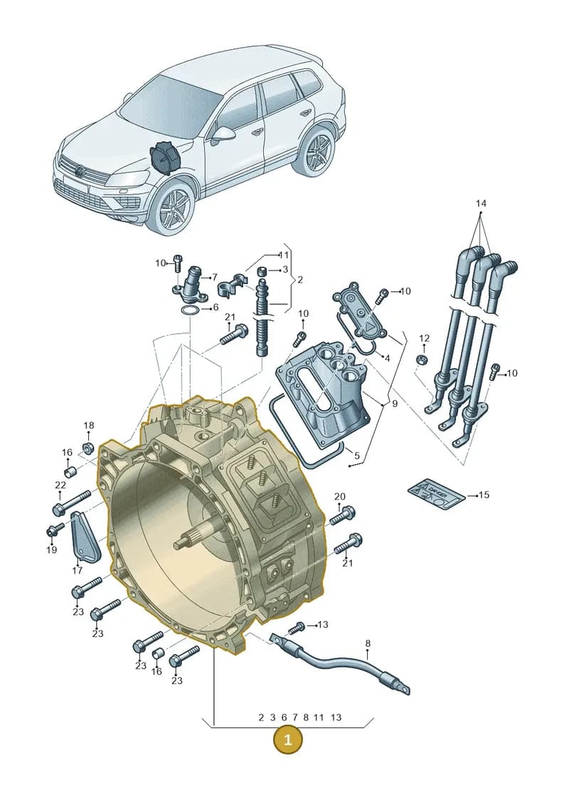 7P0901153D — Volkswagen Touareg (2014-2018) diagram 787901000, position 1