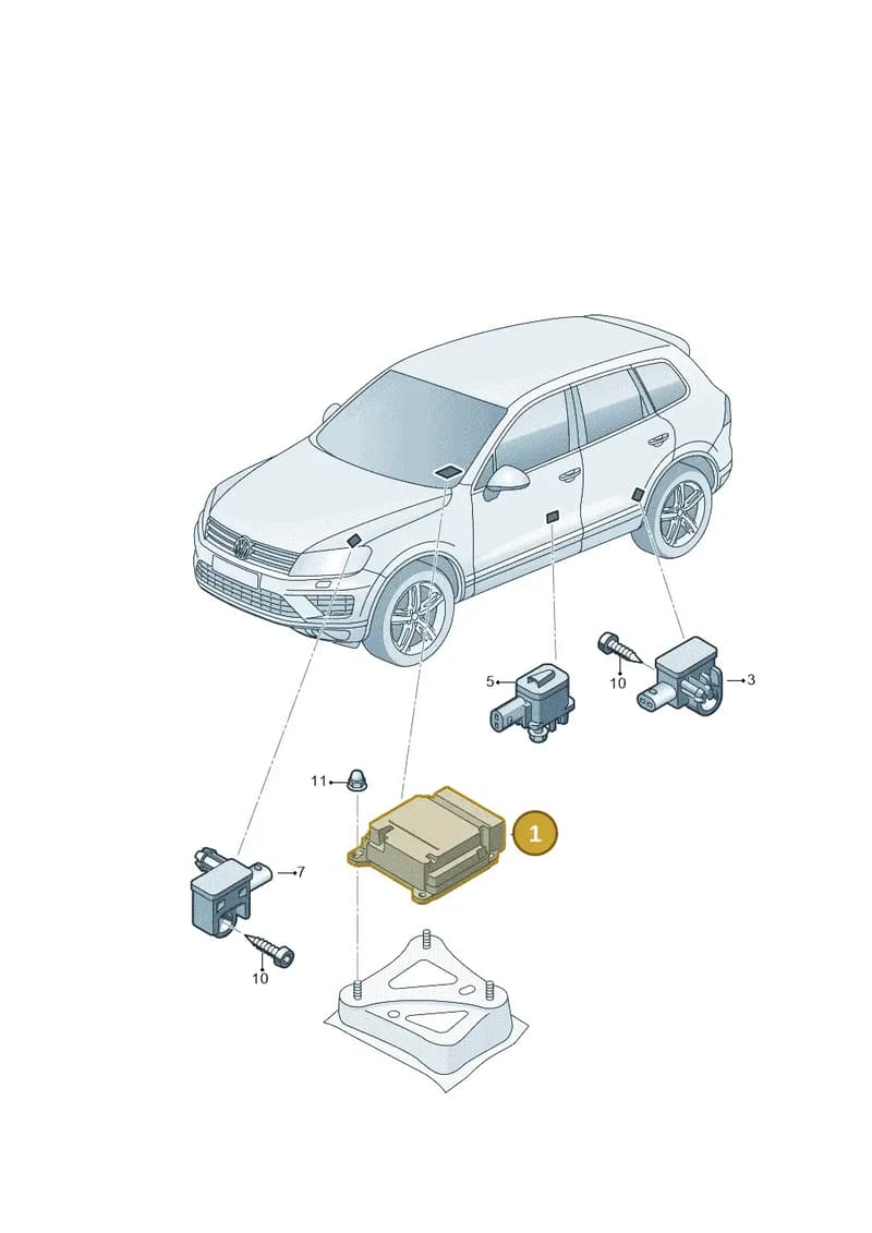 7P0959655G02T — Volkswagen Touareg (2014-2018) diagram 787959300, position 1