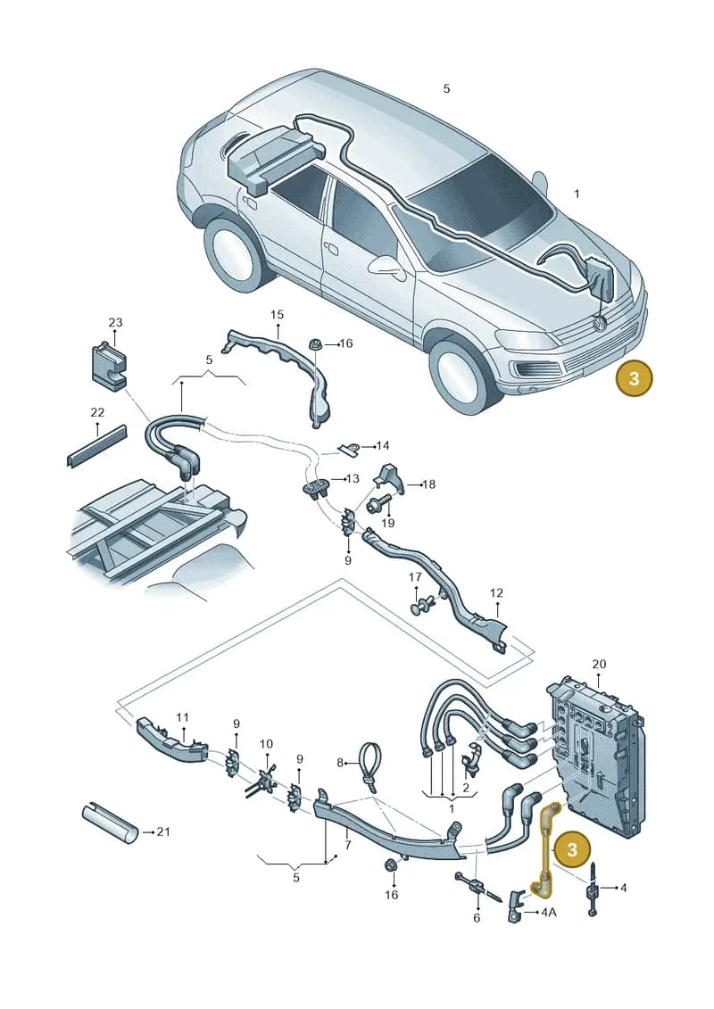 7P0971008F — Volkswagen Touareg (2012-2014) diagram 693901300, position 3