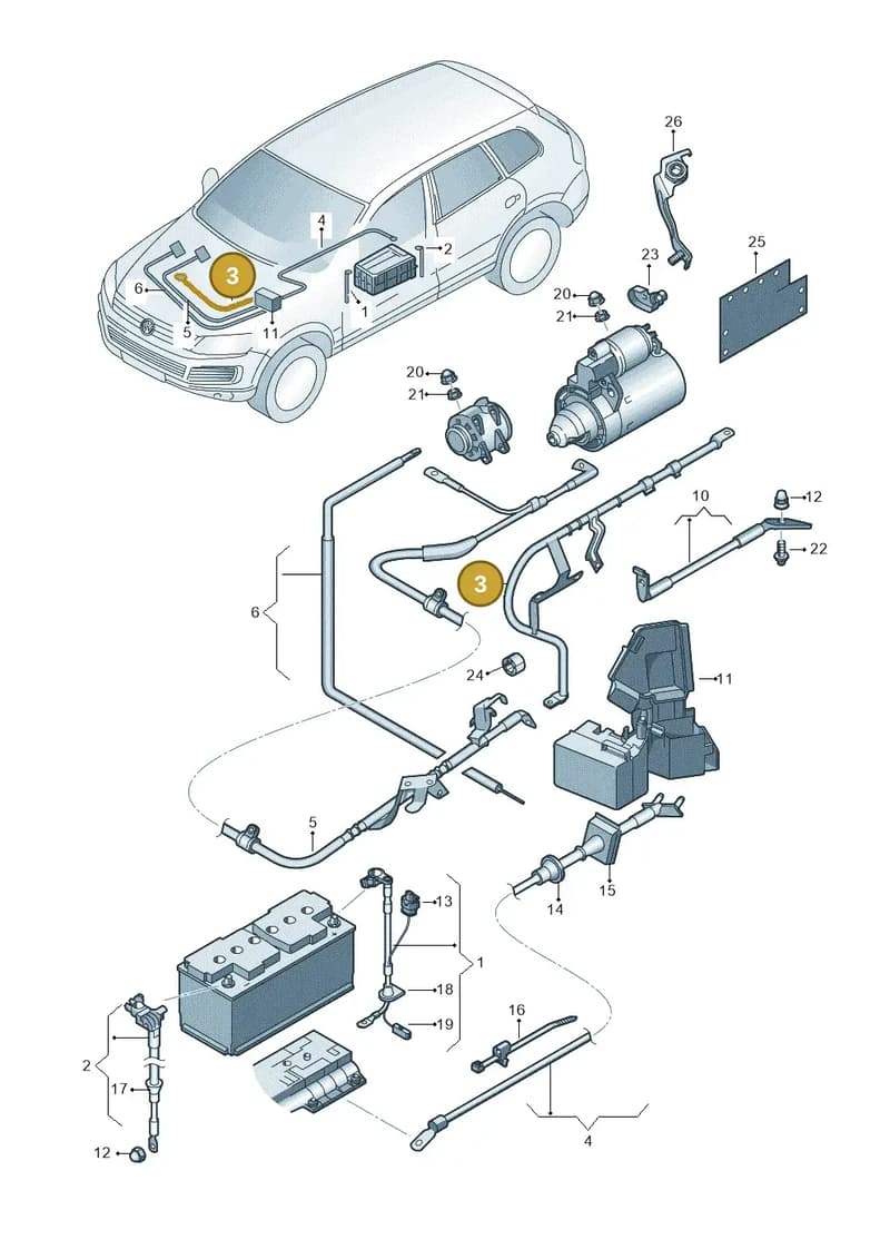 7P0971228A — Volkswagen Touareg (2014-2018) diagram 693971040, position 3