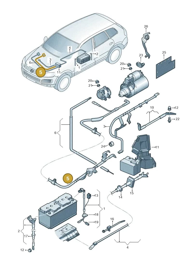 7P0971228E — Volkswagen Touareg (2014-2018) diagram 693971040, position 5