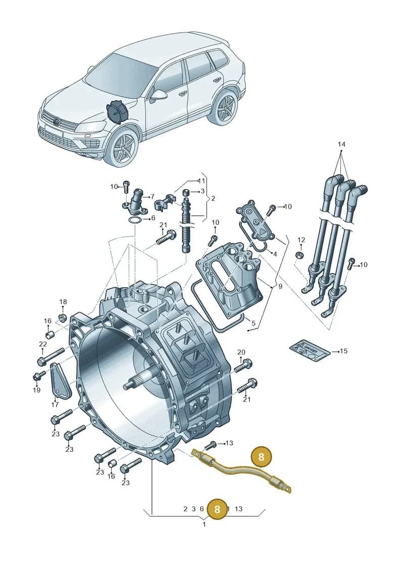 7P0971235D — Volkswagen Touareg (2014-2018) diagram 787901000, position 8