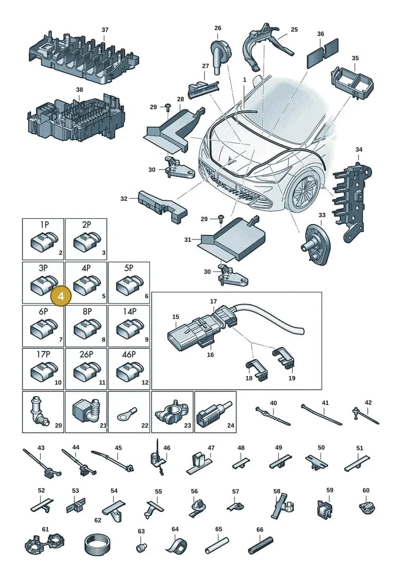 7P0972754A — SEAT CUPRA Born (2021-) diagram 10s971080, position 4