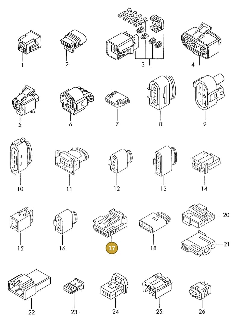 7P0972754A — Volkswagen 1J0 platform diagram 198970510, position 17