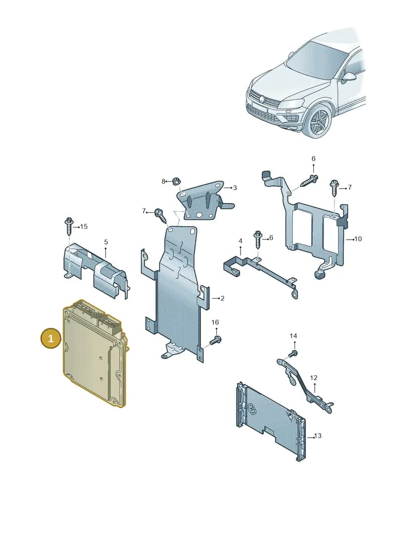 7P1907401F — Volkswagen Touareg (2014-2018) diagram 787906200, position 1