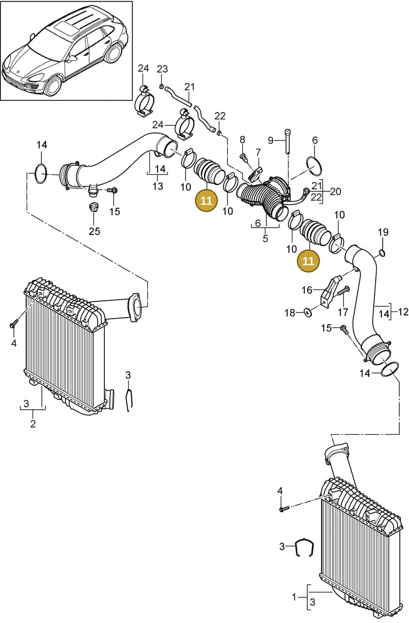 7P5129456E — Porsche Cayenne (2010-2018) diagram p37107070, position 11