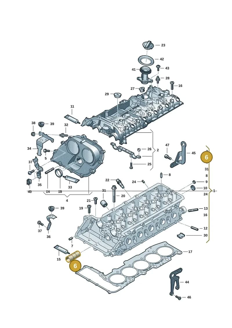 7P5145863 — Audi A3 Sportback (2019-2025) diagram 596103040, position 6