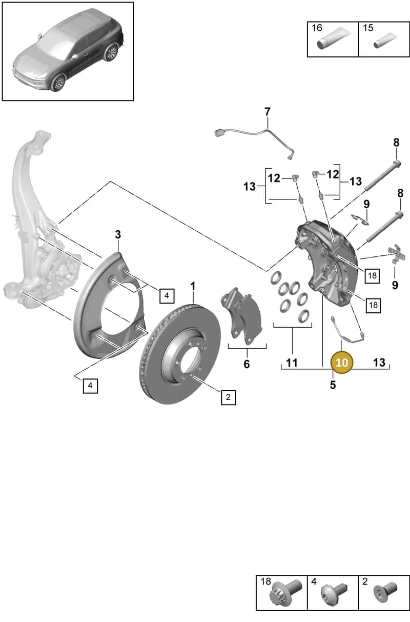 7P5615701C — Porsche Cayenne (2017-2023) diagram p51602010, position 10