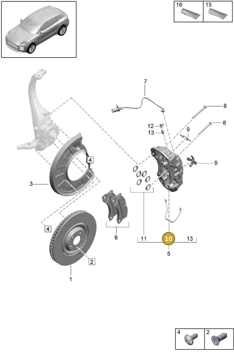 7P5615701C — Porsche Macan (2018-2022) diagram p52602010, position 10