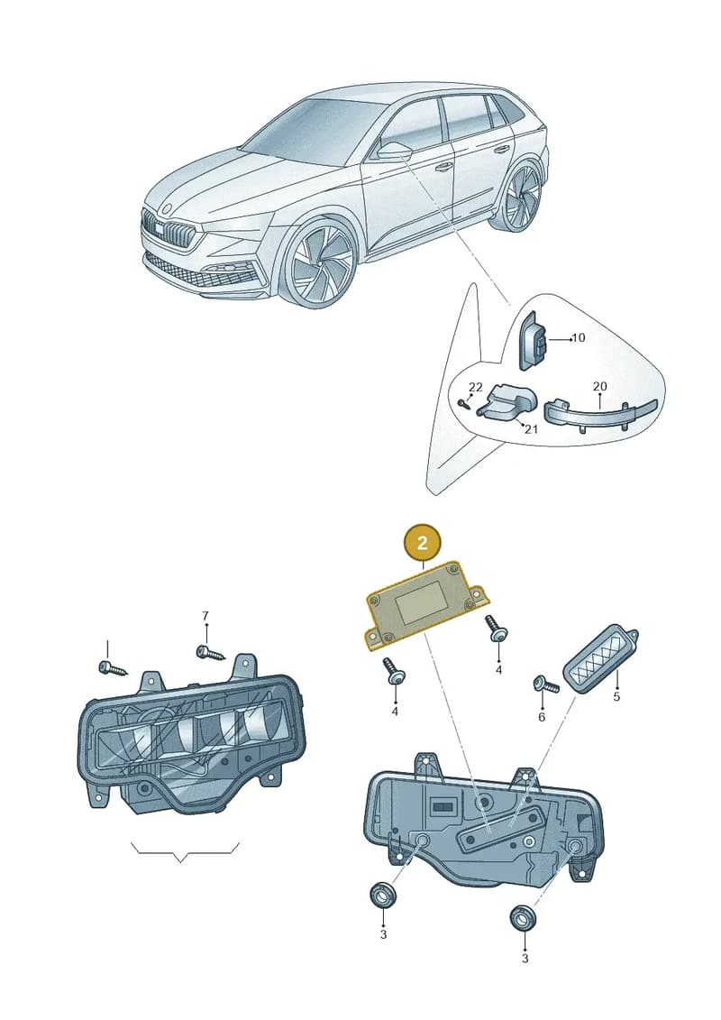 7P5941597CA — Skoda Octavia (2019-2022) diagram 585941040, position 2