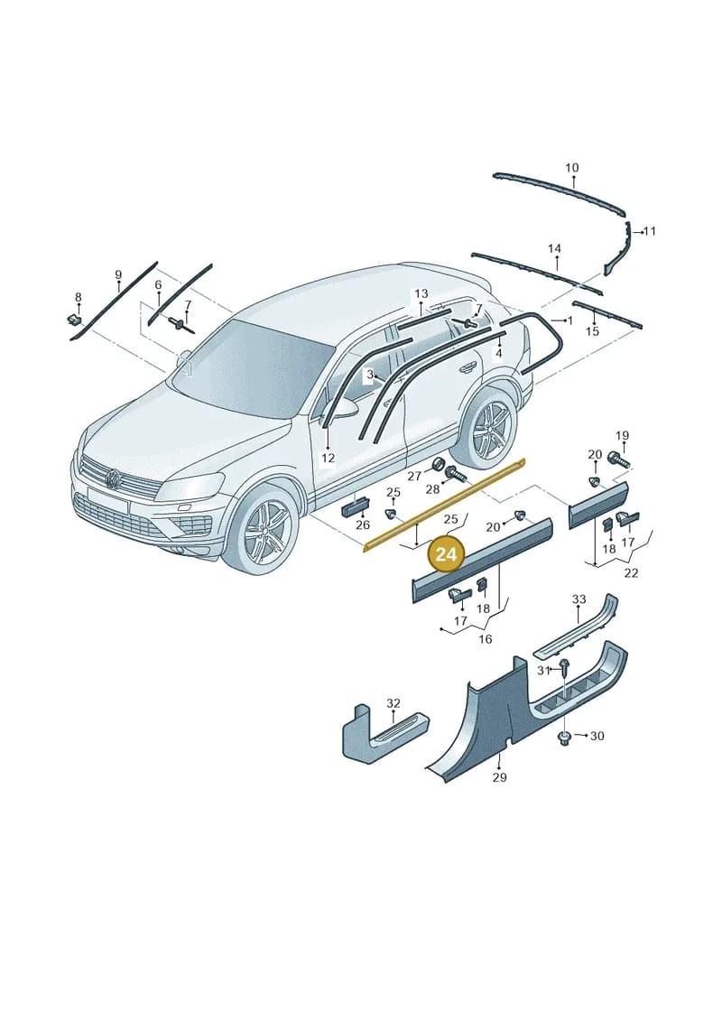 7P6837120A5AP — Volkswagen Touareg (2014-2018) diagram 787853000, position 24