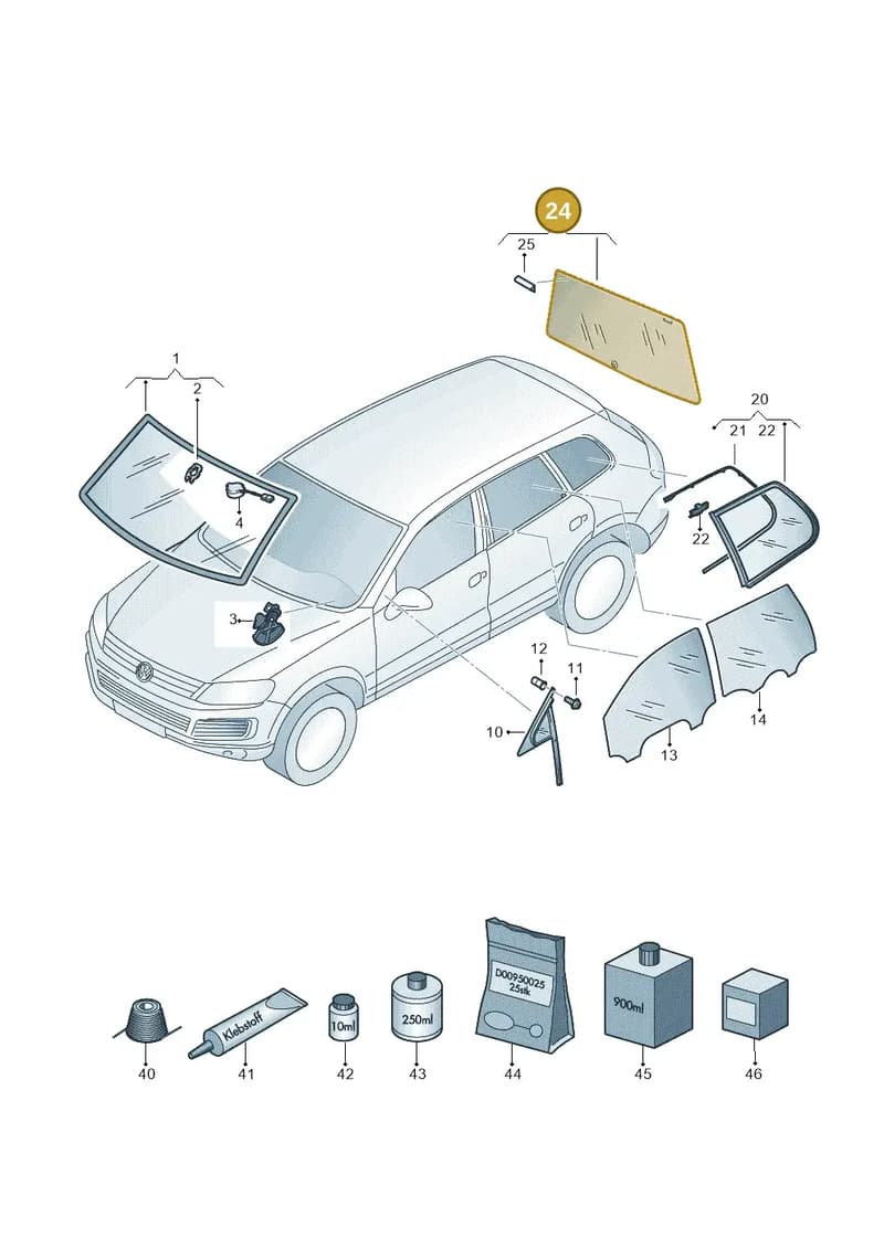 7P6845051DNVB — Volkswagen Touareg (2014-2018) diagram 693845000, position 24