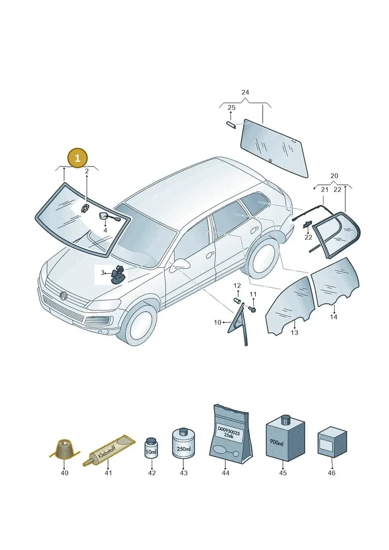 7P6845099BCNVB — Volkswagen Touareg (2014-2018) diagram 693845000, position 1