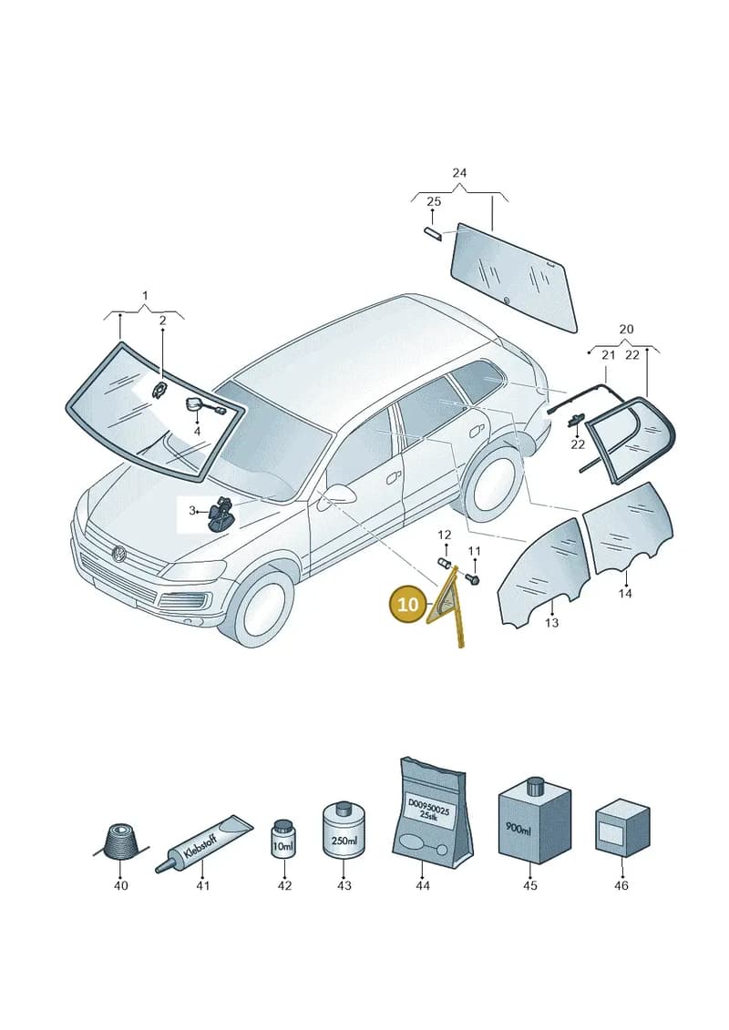 7P6845113E — Volkswagen Touareg (2014-2018) diagram 693845000, position 10