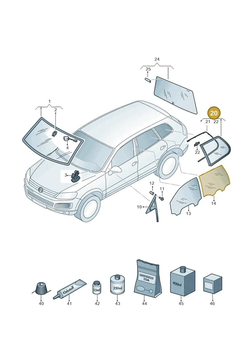7P6845298AHNVB — Volkswagen Touareg (2014-2018) diagram 693845000, position 20