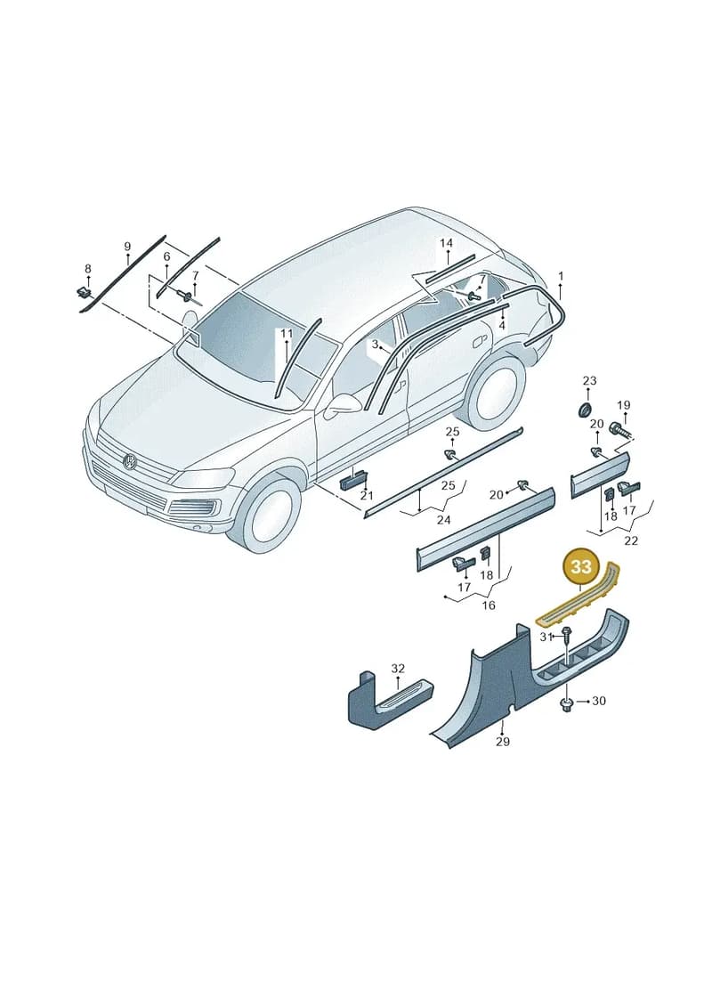 7P6853173KZG9 — Volkswagen Touareg (2012-2014) diagram 693853000, position 33