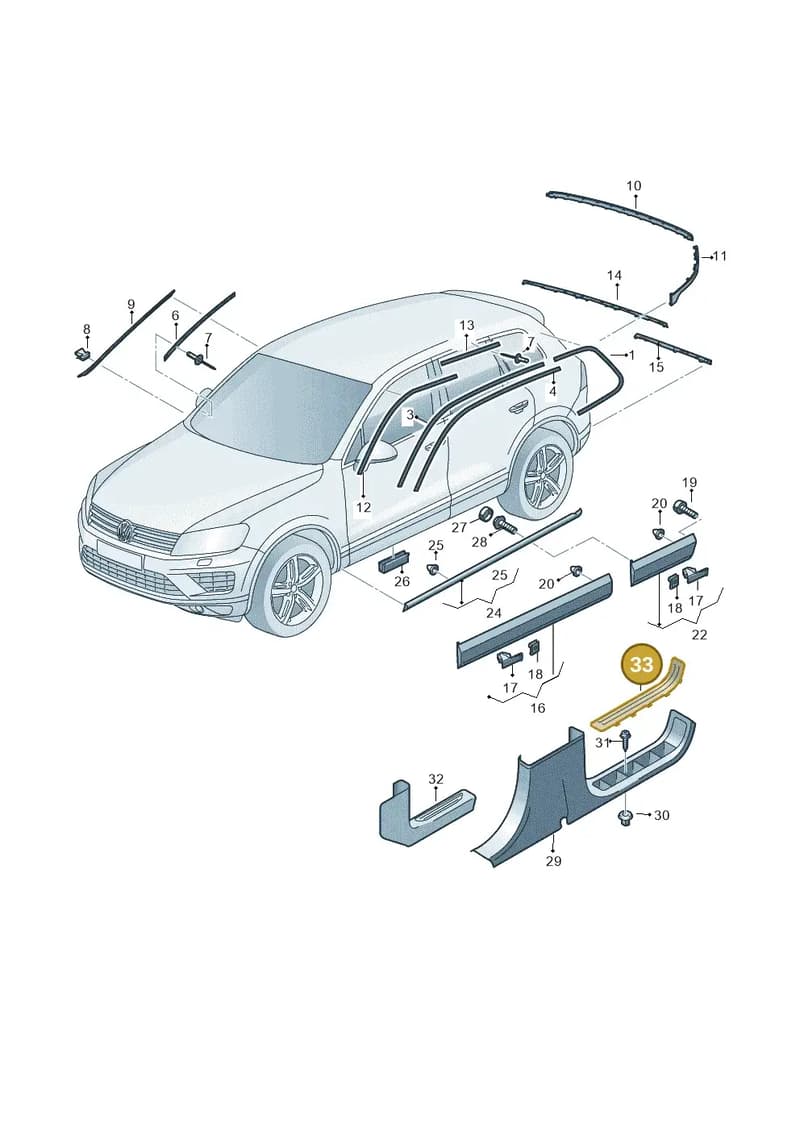 7P6853173KZG9 — Volkswagen Touareg (2014-2018) diagram 787853000, position 33