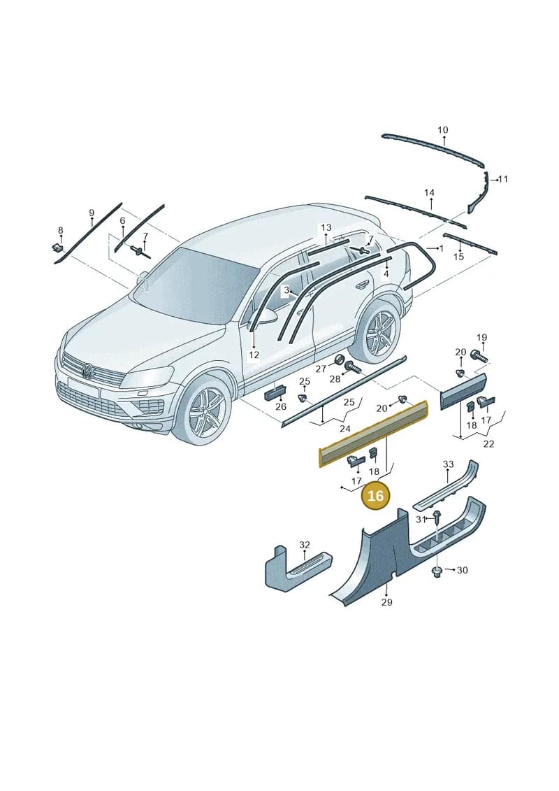 7P6854939FONV — Volkswagen Touareg (2014-2018) diagram 787853000, position 16